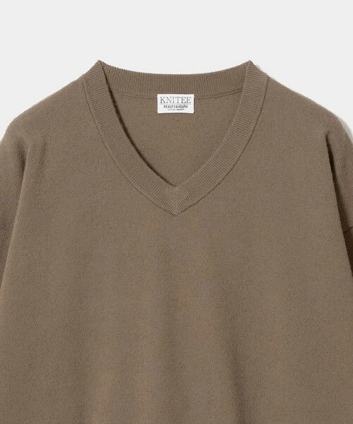 BEAUTY&YOUTH UNITED ARROWS / ビューティー&ユース ユナイテッドアローズ ニット・セーター | KNITEE フェザー コットン Vネック ニット Tシャツ ウォッシャブル | 詳細11
