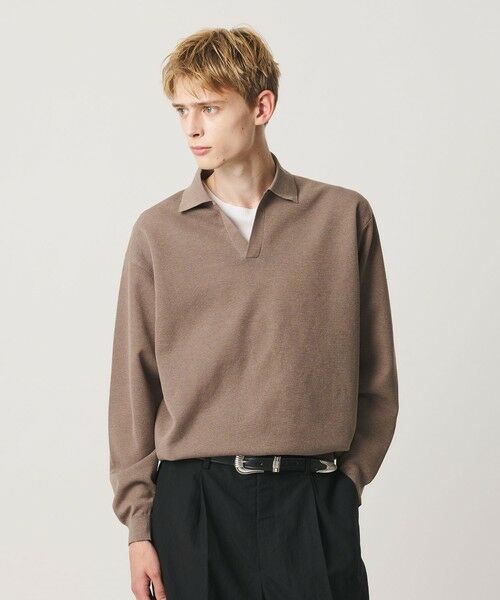 BEAUTY&YOUTH UNITED ARROWS / ビューティー&ユース ユナイテッドアローズ ニット・セーター | メランジ ミラノ スキッパー ニット ウォッシャブル（MOCA）