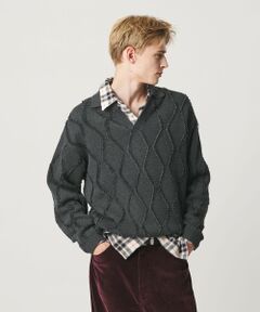 BEAUTY&YOUTH UNITED ARROWS / ビューティー&ユース ユナイテッドアローズ ニット・セーター | フリンジ パターン スキッパー ニット