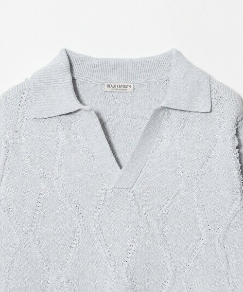 BEAUTY&YOUTH UNITED ARROWS / ビューティー&ユース ユナイテッドアローズ ニット・セーター | フリンジ パターン スキッパー ニット | 詳細5