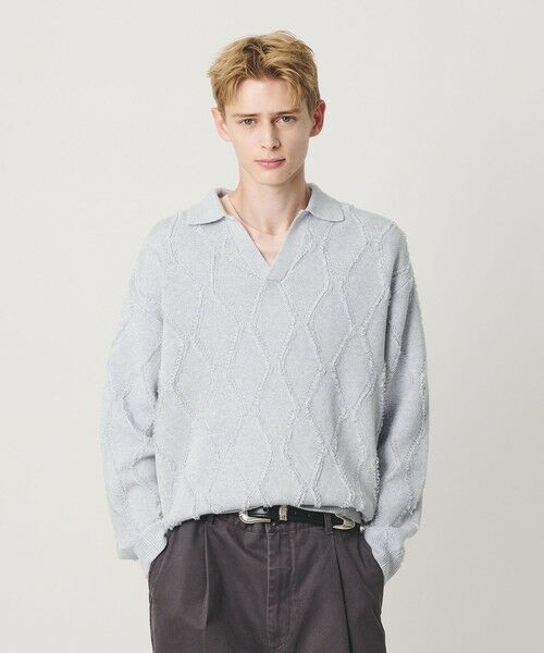 BEAUTY&YOUTH UNITED ARROWS / ビューティー&ユース ユナイテッドアローズ ニット・セーター | フリンジ パターン スキッパー ニット | 詳細2