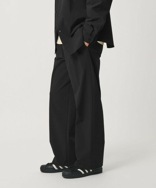 BEAUTY&YOUTH UNITED ARROWS / ビューティー&ユース ユナイテッドアローズ その他パンツ | 360°MASTER 1プリーツ ストレート イージーパンツ NO.8 セットアップ対応 撥水 ストレッチ ウォッシャブル（BLACK）