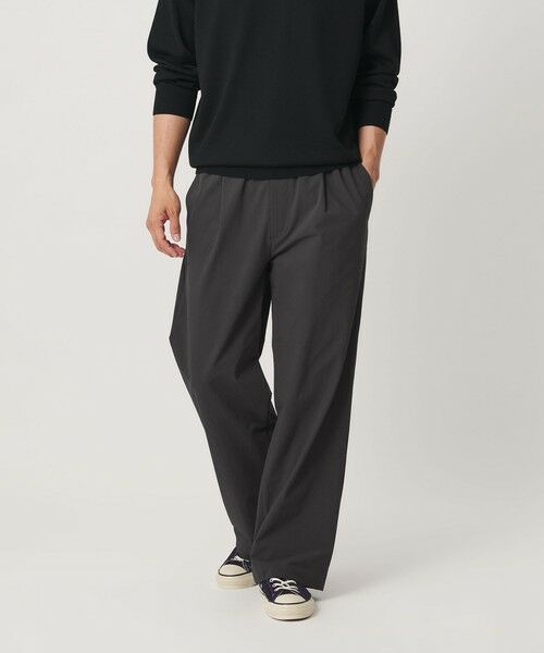 BEAUTY&YOUTH UNITED ARROWS / ビューティー&ユース ユナイテッドアローズ その他パンツ | 360°MASTER 1プリーツ ストレート イージーパンツ NO.8 セットアップ対応 撥水 ストレッチ ウォッシャブル（DK.GRAY）