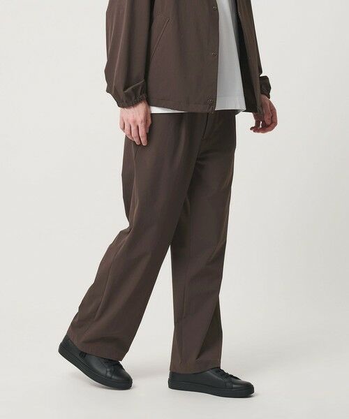 BEAUTY&YOUTH UNITED ARROWS / ビューティー&ユース ユナイテッドアローズ その他パンツ | 360°MASTER 1プリーツ ストレート イージーパンツ NO.8 セットアップ対応 撥水 ストレッチ ウォッシャブル（DK.BROWN）