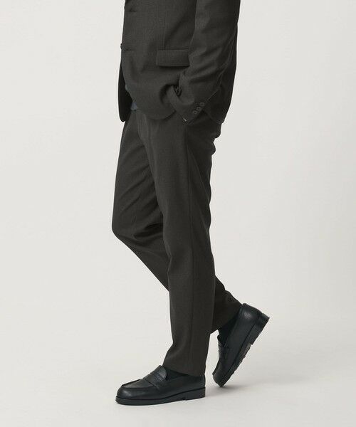 BEAUTY&YOUTH UNITED ARROWS / ビューティー&ユース ユナイテッドアローズ その他パンツ | リサイクル ポリエステル 1プリーツ テーパード パンツ NO.3 セットアップ対応 ヨコストレッチ ウォッシャブル（DK.GRAY）