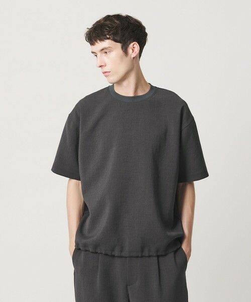 BEAUTY&YOUTH UNITED ARROWS / ビューティー&ユース ユナイテッドアローズ カットソー | DUAL PACK 3.0 アジャスト クルーネック Tシャツ ヨコストレッチ UVカット ウォッシャブル セットアップ対応（DK.GRAY）