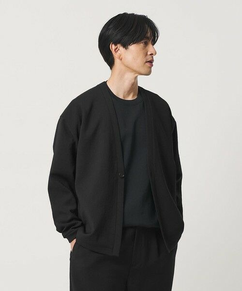 BEAUTY&YOUTH UNITED ARROWS / ビューティー&ユース ユナイテッドアローズ テーラードジャケット | DUAL PACK 3.0 1B カーディガン ジャケット ヨコストレッチ UVカット ウォッシャブル セットアップ対応（BLACK）