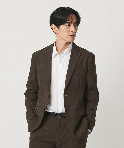 BEAUTY&YOUTH UNITED ARROWS / ビューティー&ユース ユナイテッドアローズ テーラードジャケット | リサイクル ポリエステル 2B ジャケット セットアップ対応 ヨコストレッチ ウォッシャブル（DK.BROWN）