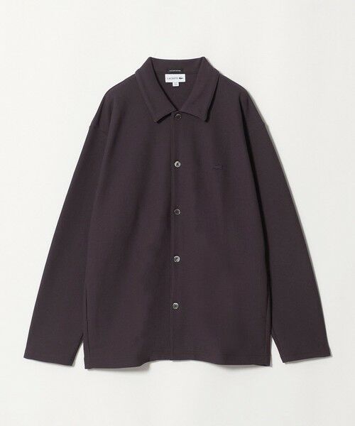 BEAUTY&YOUTH UNITED ARROWS / ビューティー&ユース ユナイテッドアローズ カーディガン・ボレロ | ＜LACOSTE for BEAUTY&YOUTH＞ ワントーン シャツ ジャケット（MD.BROWN）