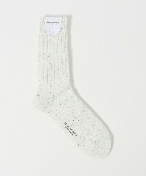 BEAUTY&YOUTH UNITED ARROWS / ビューティー&ユース ユナイテッドアローズ ソックス | ネップ ヘビー ソックス（WHITE）