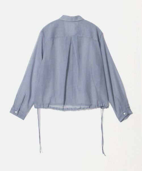 BEAUTY&YOUTH UNITED ARROWS / ビューティー&ユース ユナイテッドアローズ シャツ・ブラウス | シアー ドローストリング オープンカラーシャツ | 詳細3