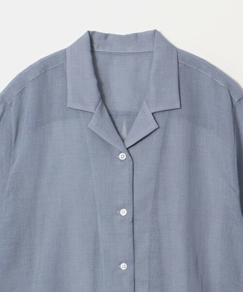 BEAUTY&YOUTH UNITED ARROWS / ビューティー&ユース ユナイテッドアローズ シャツ・ブラウス | シアー ドローストリング オープンカラーシャツ | 詳細4