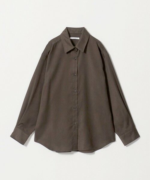 BEAUTY&YOUTH UNITED ARROWS / ビューティー&ユース ユナイテッドアローズ シャツ・ブラウス | ポリエステル スエードライク シャツ（DK.BROWN）
