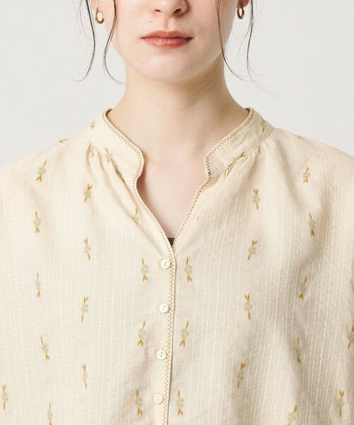BEAUTY&YOUTH UNITED ARROWS / ビューティー&ユース ユナイテッドアローズ シャツ・ブラウス | コットン ジャガード ペザントシャツ ウォッシャブル | 詳細7