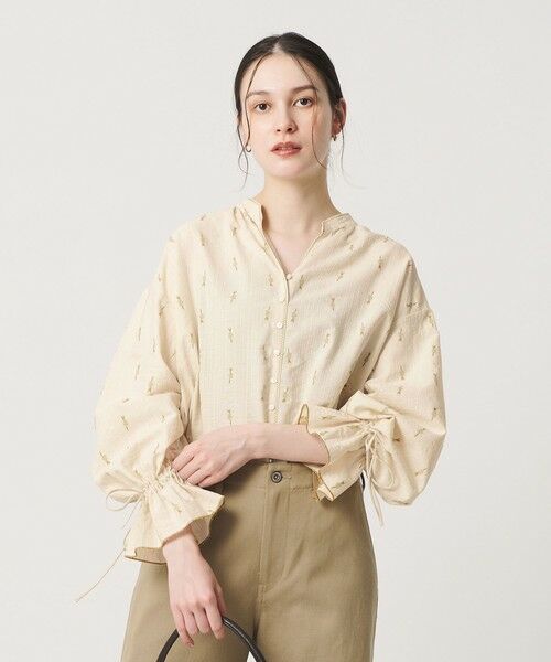 BEAUTY&YOUTH UNITED ARROWS / ビューティー&ユース ユナイテッドアローズ シャツ・ブラウス | コットン ジャガード ペザントシャツ ウォッシャブル | 詳細1