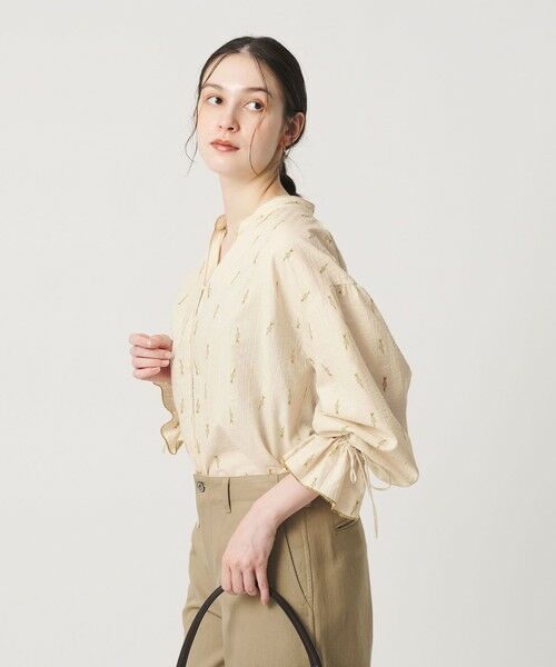 BEAUTY&YOUTH UNITED ARROWS / ビューティー&ユース ユナイテッドアローズ シャツ・ブラウス | コットン ジャガード ペザントシャツ ウォッシャブル | 詳細2