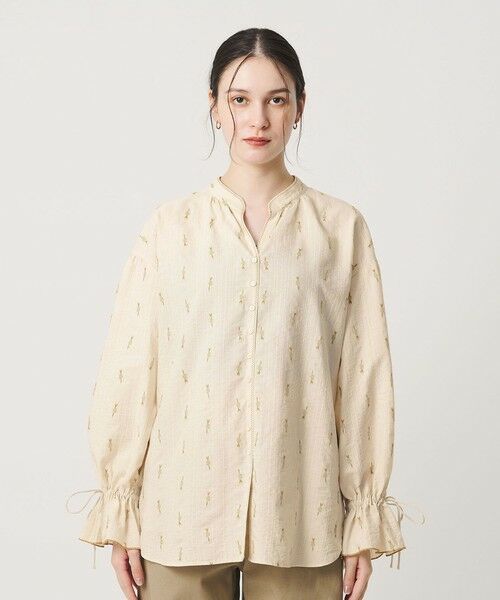 BEAUTY&YOUTH UNITED ARROWS / ビューティー&ユース ユナイテッドアローズ シャツ・ブラウス | コットン ジャガード ペザントシャツ ウォッシャブル | 詳細4