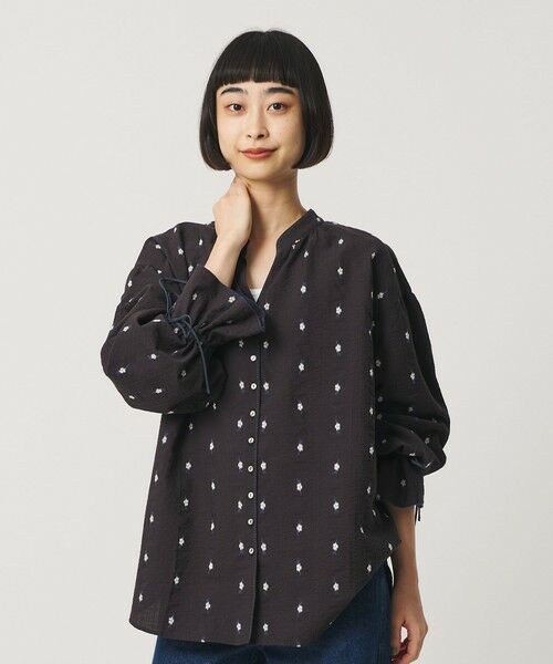BEAUTY&YOUTH UNITED ARROWS / ビューティー&ユース ユナイテッドアローズ シャツ・ブラウス | コットン ジャガード ペザントシャツ ウォッシャブル | 詳細11