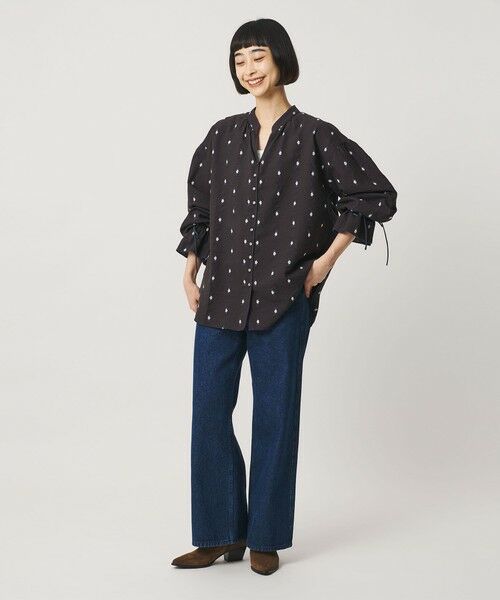 BEAUTY&YOUTH UNITED ARROWS / ビューティー&ユース ユナイテッドアローズ シャツ・ブラウス | コットン ジャガード ペザントシャツ ウォッシャブル | 詳細13