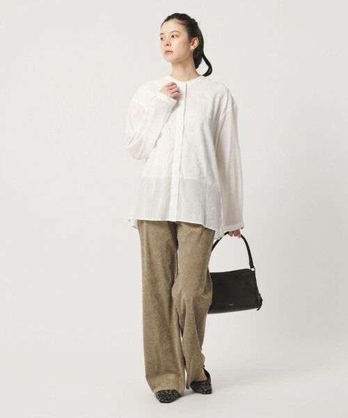 BEAUTY&YOUTH UNITED ARROWS / ビューティー&ユース ユナイテッドアローズ シャツ・ブラウス | コットンクレープ ビーズ エンブロイダリー シャツ | 詳細3