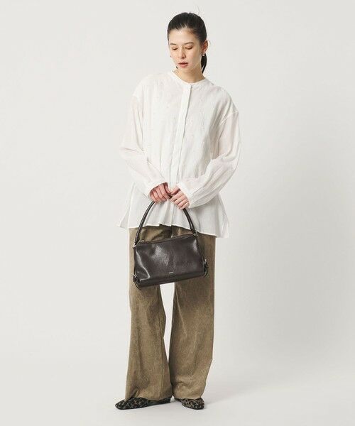 BEAUTY&YOUTH UNITED ARROWS / ビューティー&ユース ユナイテッドアローズ シャツ・ブラウス | コットンクレープ ビーズ エンブロイダリー シャツ（OFF WHITE）