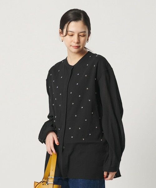 BEAUTY&YOUTH UNITED ARROWS / ビューティー&ユース ユナイテッドアローズ シャツ・ブラウス | コットンクレープ ビーズ エンブロイダリー シャツ | 詳細7