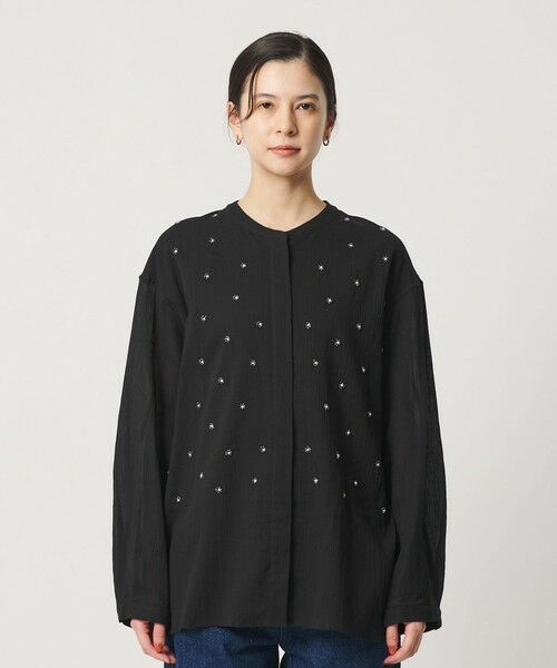 BEAUTY&YOUTH UNITED ARROWS / ビューティー&ユース ユナイテッドアローズ シャツ・ブラウス | コットンクレープ ビーズ エンブロイダリー シャツ | 詳細10