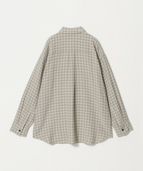 BEAUTY&YOUTH UNITED ARROWS / ビューティー&ユース ユナイテッドアローズ シャツ・ブラウス | レーヨンブレンド チェック オーバーサイズシャツ | 詳細5