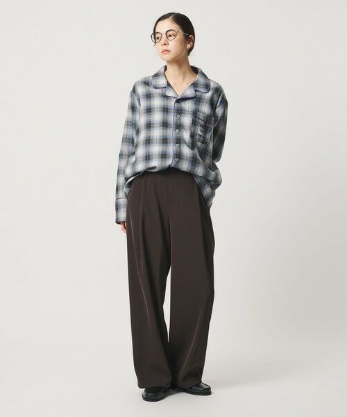 BEAUTY&YOUTH UNITED ARROWS / ビューティー&ユース ユナイテッドアローズ シャツ・ブラウス | 【別注】＜TOKI＞チェック オープンカラー シャツ（DK.GRAY）
