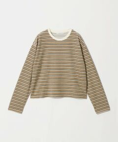 BEAUTY&YOUTH UNITED ARROWS / ビューティー&ユース ユナイテッドアローズ Tシャツ | ベロアボーダー ロングスリーブ Tシャツ