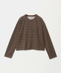 BEAUTY&YOUTH UNITED ARROWS / ビューティー&ユース ユナイテッドアローズ Tシャツ | ベロアボーダー ロングスリーブ Tシャツ