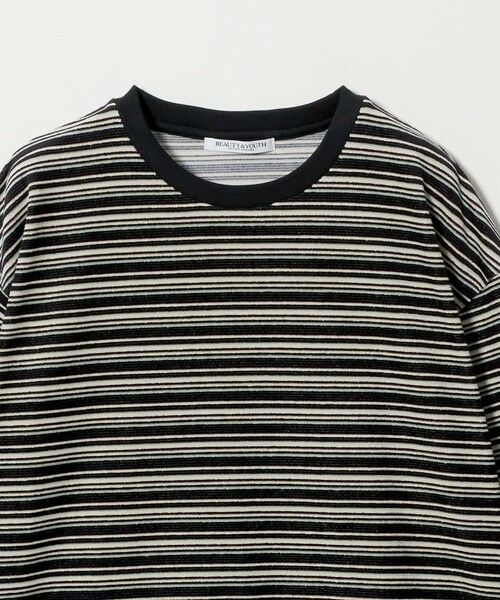 BEAUTY&YOUTH UNITED ARROWS / ビューティー&ユース ユナイテッドアローズ Tシャツ | ベロアボーダー ロングスリーブ Tシャツ | 詳細1