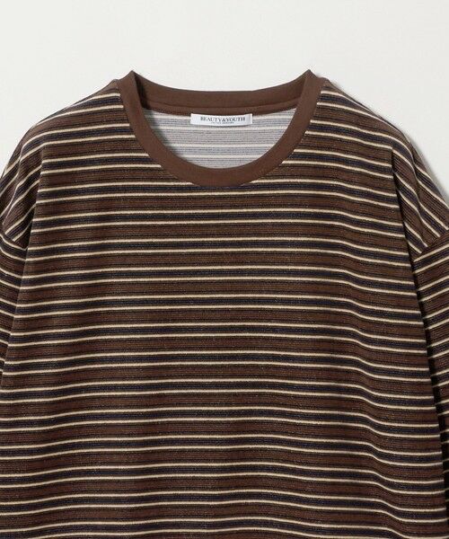 BEAUTY&YOUTH UNITED ARROWS / ビューティー&ユース ユナイテッドアローズ Tシャツ | ベロアボーダー ロングスリーブ Tシャツ | 詳細6