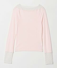 BEAUTY&YOUTH UNITED ARROWS / ビューティー&ユース ユナイテッドアローズ カットソー | レースドッキング ロングスリーブ カットソー