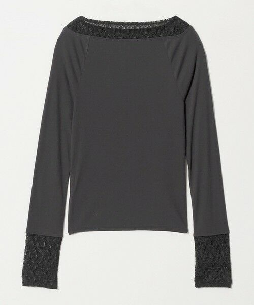 BEAUTY&YOUTH UNITED ARROWS / ビューティー&ユース ユナイテッドアローズ カットソー | レースドッキング ロングスリーブ カットソー | 詳細3