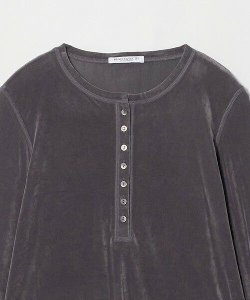 BEAUTY&YOUTH UNITED ARROWS / ビューティー&ユース ユナイテッドアローズ カットソー | フロッキーチュール ヘンリーネック カットソー | 詳細3