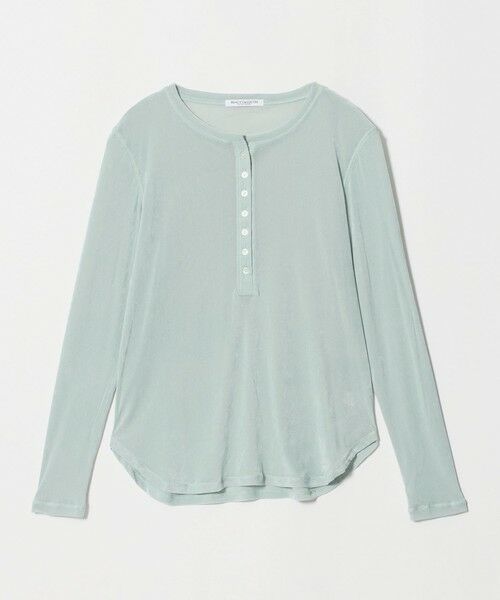 BEAUTY&YOUTH UNITED ARROWS / ビューティー&ユース ユナイテッドアローズ カットソー | フロッキーチュール ヘンリーネック カットソー（LIME）