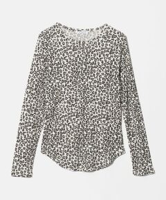 BEAUTY&YOUTH UNITED ARROWS / ビューティー&ユース ユナイテッドアローズ カットソー | コットン レオパードプリント ロングスリーブ シアーカットソー