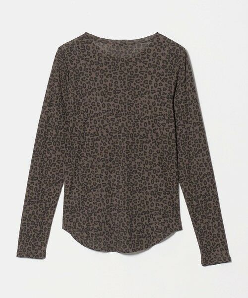 BEAUTY&YOUTH UNITED ARROWS / ビューティー&ユース ユナイテッドアローズ カットソー | コットン レオパードプリント ロングスリーブ シアーカットソー | 詳細3