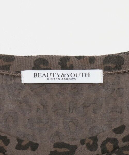 BEAUTY&YOUTH UNITED ARROWS / ビューティー&ユース ユナイテッドアローズ カットソー | コットン レオパードプリント ロングスリーブ シアーカットソー | 詳細7