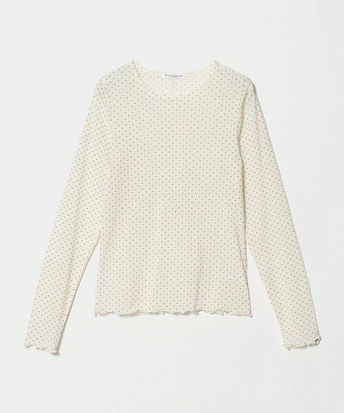 BEAUTY&YOUTH UNITED ARROWS / ビューティー&ユース ユナイテッドアローズ カットソー | ドット チュール ロングスリーブ カットソー（OFF WHITE）