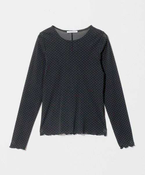 BEAUTY&YOUTH UNITED ARROWS / ビューティー&ユース ユナイテッドアローズ カットソー | ドット チュール ロングスリーブ カットソー（BLACK）