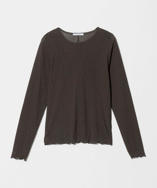 BEAUTY&YOUTH UNITED ARROWS / ビューティー&ユース ユナイテッドアローズ カットソー | ドット チュール ロングスリーブ カットソー（DK.BROWN）