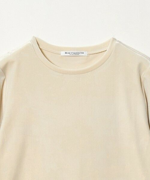 BEAUTY&YOUTH UNITED ARROWS / ビューティー&ユース ユナイテッドアローズ カットソー | ベロア ロングスリーブTシャツ ウォッシャブル | 詳細1