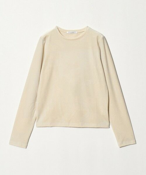 BEAUTY&YOUTH UNITED ARROWS / ビューティー&ユース ユナイテッドアローズ カットソー | ベロア ロングスリーブTシャツ ウォッシャブル（OFF WHITE）