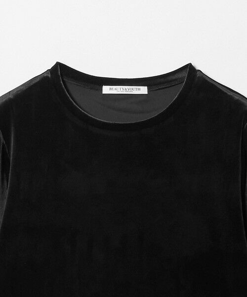 BEAUTY&YOUTH UNITED ARROWS / ビューティー&ユース ユナイテッドアローズ カットソー | ベロア ロングスリーブTシャツ ウォッシャブル | 詳細3