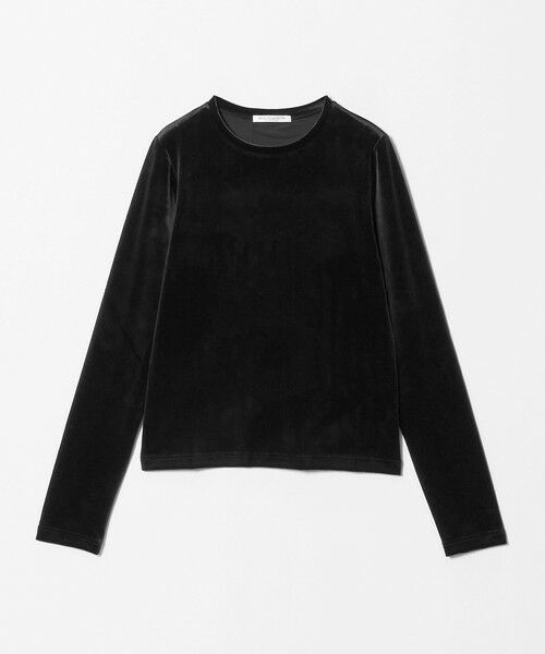 BEAUTY&YOUTH UNITED ARROWS / ビューティー&ユース ユナイテッドアローズ カットソー | ベロア ロングスリーブTシャツ ウォッシャブル（BLACK）