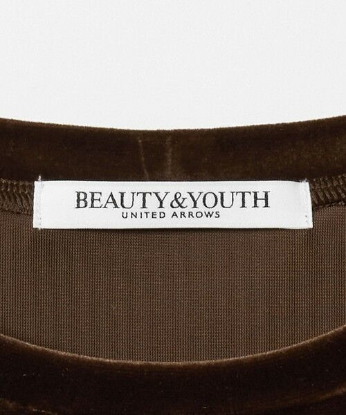 BEAUTY&YOUTH UNITED ARROWS / ビューティー&ユース ユナイテッドアローズ カットソー | ベロア ロングスリーブTシャツ ウォッシャブル | 詳細10