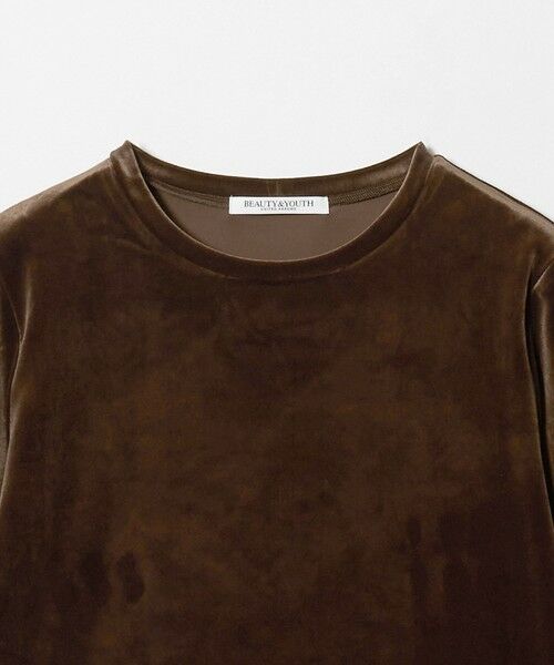 BEAUTY&YOUTH UNITED ARROWS / ビューティー&ユース ユナイテッドアローズ カットソー | ベロア ロングスリーブTシャツ ウォッシャブル | 詳細6