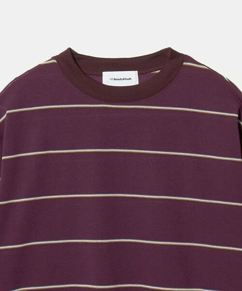 BEAUTY&YOUTH UNITED ARROWS / ビューティー&ユース ユナイテッドアローズ Tシャツ | コットンポリエステル ボーダー ロングスリーブTシャツ | 詳細1